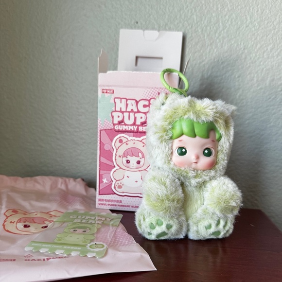 POP MART Accessories - Pop Mart's HACIPUPU Gummy Bear Series - “Green Apple” Vinyl Plush Pendant